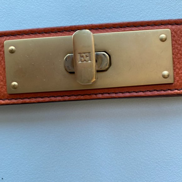 Escada Orange Leather Belt - Picture 6 of 16